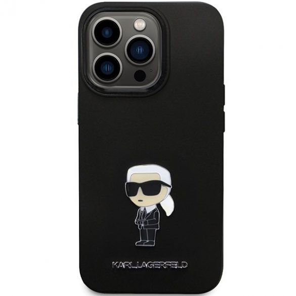 Karl Lagerfeld KLHCP13LSMHKNPK iPhone 13 Pro / 13 6.1 czarny/negru Silicon Ikonik Metal Pin"