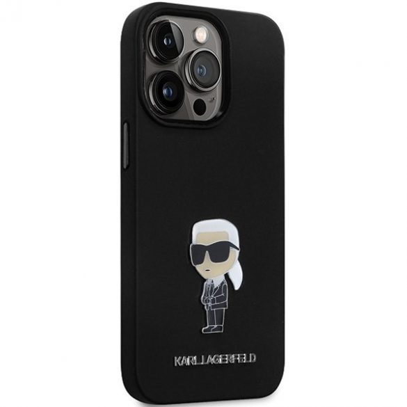 Karl Lagerfeld KLHCP13LSMHKNPK iPhone 13 Pro / 13 6.1 czarny/negru Silicon Ikonik Metal Pin"