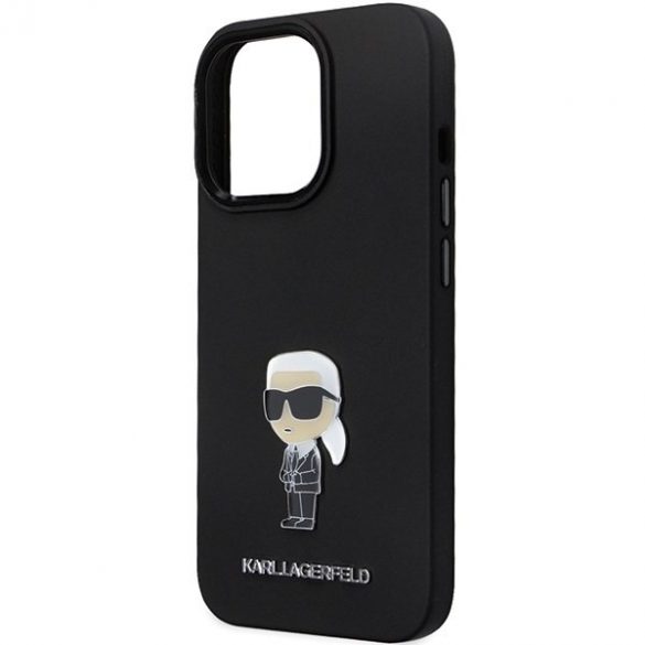 Karl Lagerfeld KLHCP13LSMHKNPK iPhone 13 Pro / 13 6.1 czarny/negru Silicon Ikonik Metal Pin"