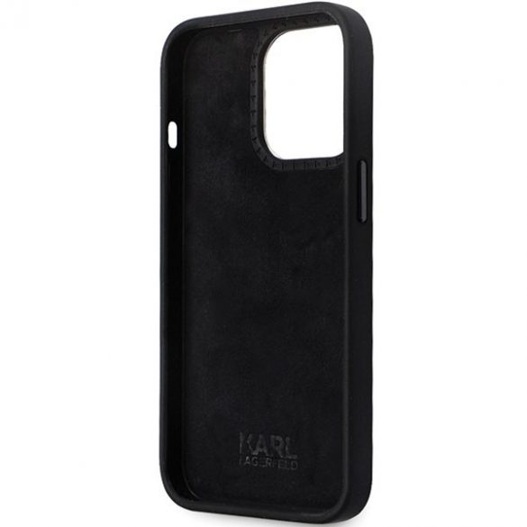 Karl Lagerfeld KLHCP13LSMHKNPK iPhone 13 Pro / 13 6.1 czarny/negru Silicon Ikonik Metal Pin"