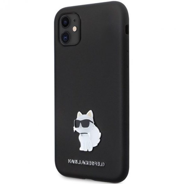 Karl Lagerfeld KLHCN61SMHCNPK iPhone 11 / Xr 6.1 negru / negru hard Husă Silicone C Metal Pin"