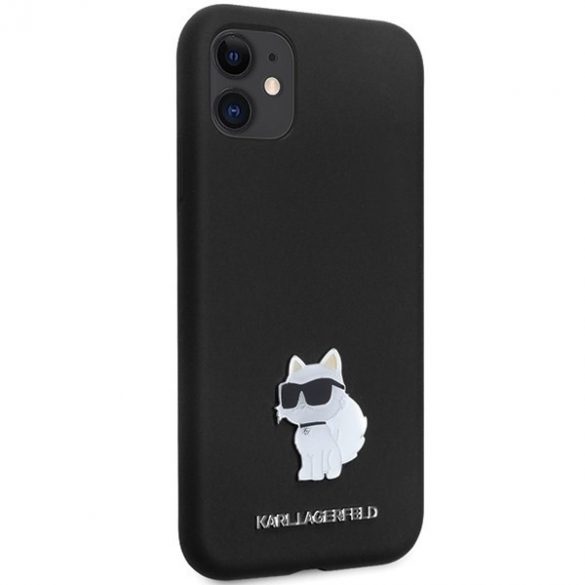 Karl Lagerfeld KLHCN61SMHCNPK iPhone 11 / Xr 6.1 negru / negru hard Husă Silicone C Metal Pin"