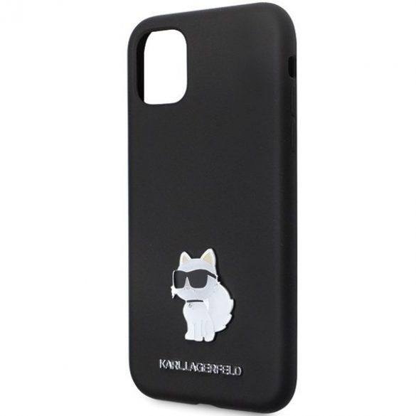 Karl Lagerfeld KLHCN61SMHCNPK iPhone 11 / Xr 6.1 negru / negru hard Husă Silicone C Metal Pin"