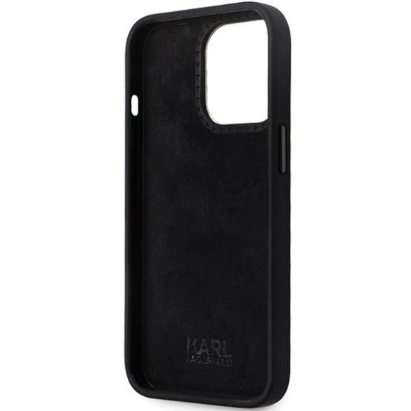 Karl Lagerfeld KLHCP13LSMHCNPK iPhone 13 Pro / 13 6.1 carcasă rigidă/neagră Silicon C Metal Pin"