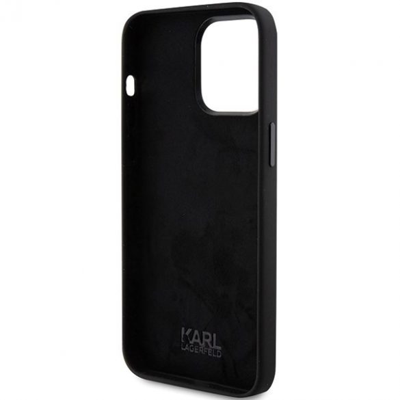 Karl Lagerfeld KLHCP15LSMHCNPK iPhone 15 Pro 6.1 czarny/negru Silicon Choupette Metal Pin"