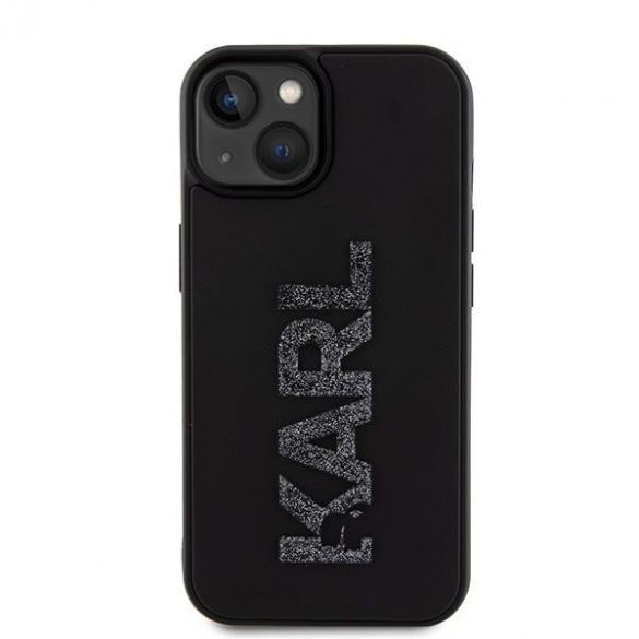 Karl Lagerfeld KLHCP15S3DMBKCK iPhone 15 / 14 / 13 6.1" negru / negru hard Husă 3D cauciuc Glitter Logo