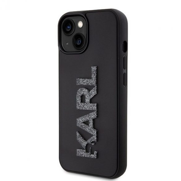 Karl Lagerfeld KLHCP15M3DMBKCK iPhone 15 Plus / 14 Plus 6.7" negru/negru hard Husă 3D Rubber Glitter Logo