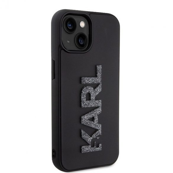 Karl Lagerfeld KLHCP15M3DMBKCK iPhone 15 Plus / 14 Plus 6.7" negru/negru hard Husă 3D Rubber Glitter Logo