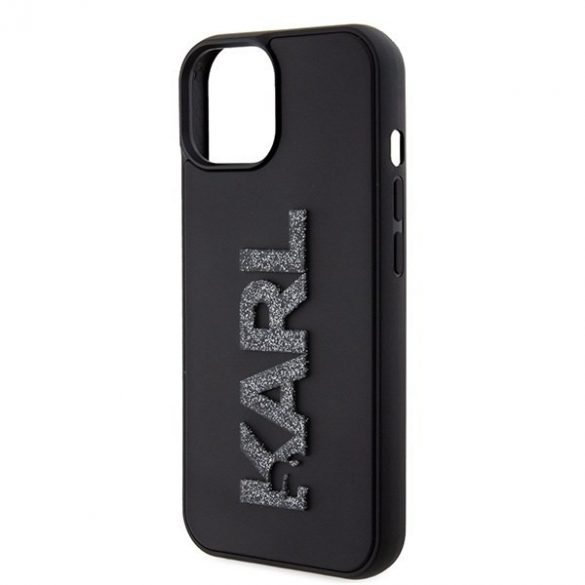 Karl Lagerfeld KLHCP15M3DMBKCK iPhone 15 Plus / 14 Plus 6.7" negru/negru hard Husă 3D Rubber Glitter Logo