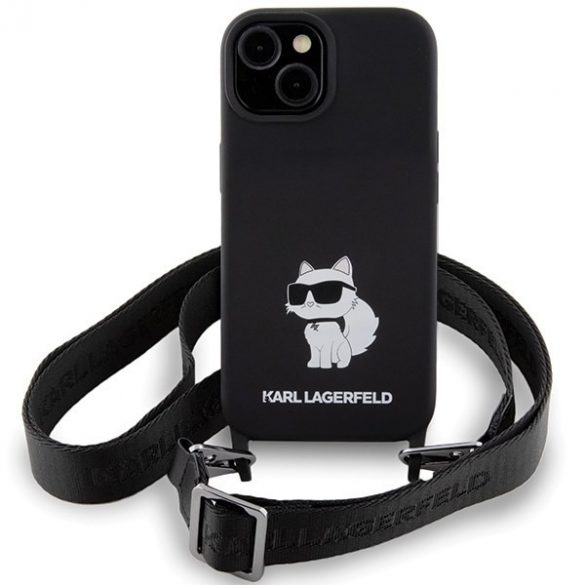 Karl Lagerfeld KLHCP15SSCBSCNK iPhone 15 / 14 / 13 6.1" hardcase czarny/negru Crossbody Silicon Choupette