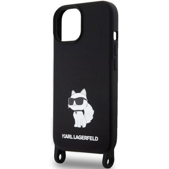 Karl Lagerfeld KLHCP15SSCBSCNK iPhone 15 / 14 / 13 6.1" hardcase czarny/negru Crossbody Silicon Choupette