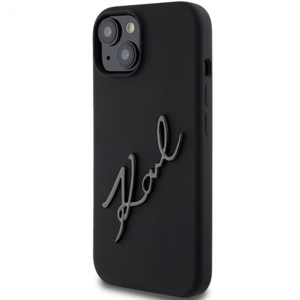 Karl Lagerfeld KLHCP15SSKSBMCK iPhone 15 / 14 / 13 6.1" negru / negru hard Husă silicon Karl Script