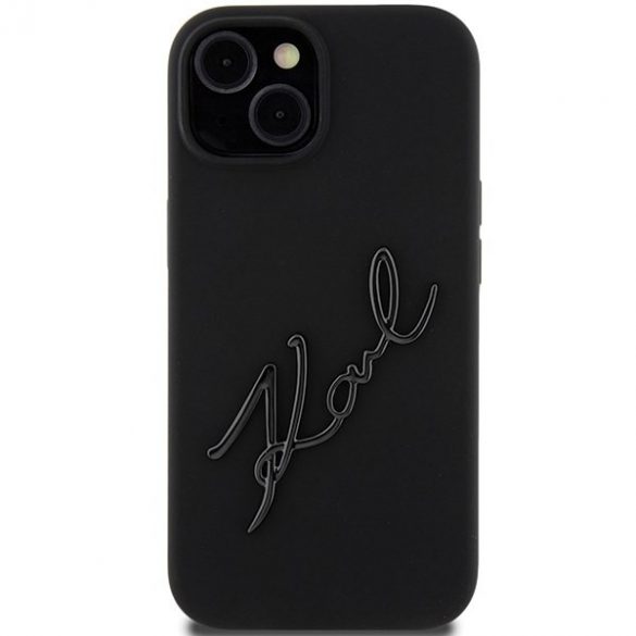 Karl Lagerfeld KLHCP15SSKSBMCK iPhone 15 / 14 / 13 6.1" negru / negru hard Husă silicon Karl Script