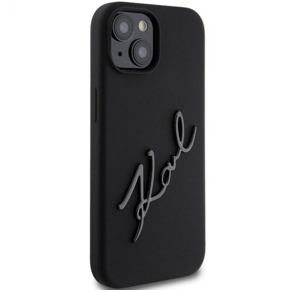 Karl Lagerfeld KLHCP15SSKSBMCK iPhone 15 / 14 / 13 6.1" negru / negru hard Husă silicon Karl Script