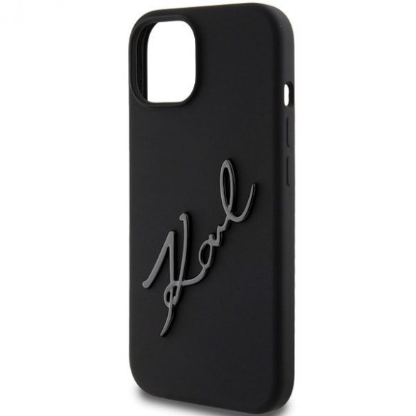 Karl Lagerfeld KLHCP15SSKSBMCK iPhone 15 / 14 / 13 6.1" negru / negru hard Husă silicon Karl Script