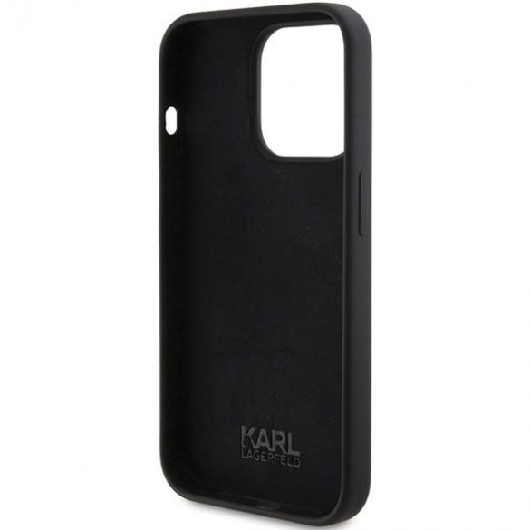 Karl Lagerfeld KLHCP15LSKSBMCK iPhone 15 Pro 6.1 negru / negru hard Husă silicon Karl Script"