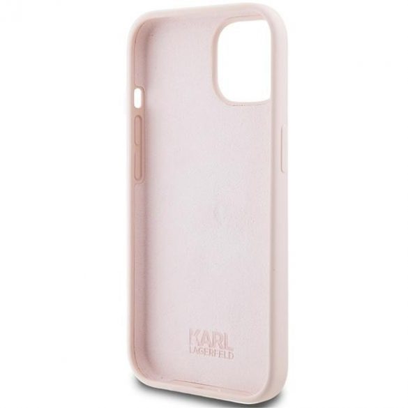 Karl Lagerfeld KLHCP15SSKSBMCP iPhone 15 / 14 / 13 6.1" roz/roz hard Husă Silicone Karl Script