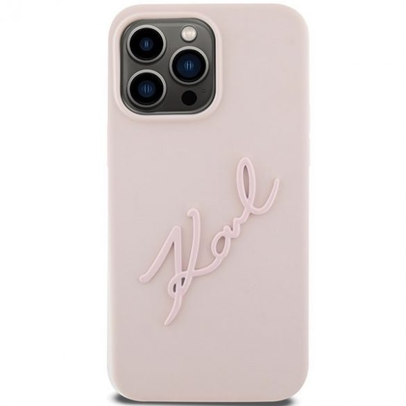 Karl Lagerfeld KLHCP15XSKSBMCP iPhone 15 Pro Max 6.7 roz/roz hard Husă Silicone Karl Script"