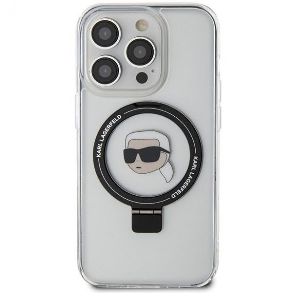 Karl Lagerfeld KLHMP15LHMRSKHH iPhone 15 Pro 6.1 biały/alb Hardcase Ring Stand Karl Head MagSafe"