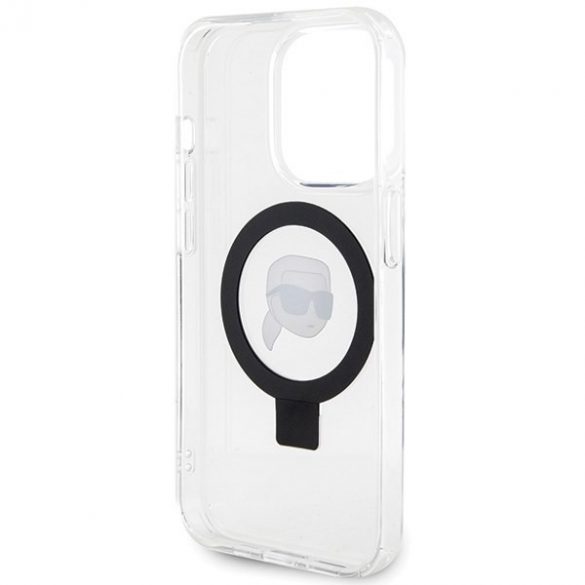 Karl Lagerfeld KLHMP15LHMRSKHH iPhone 15 Pro 6.1 biały/alb Hardcase Ring Stand Karl Head MagSafe"