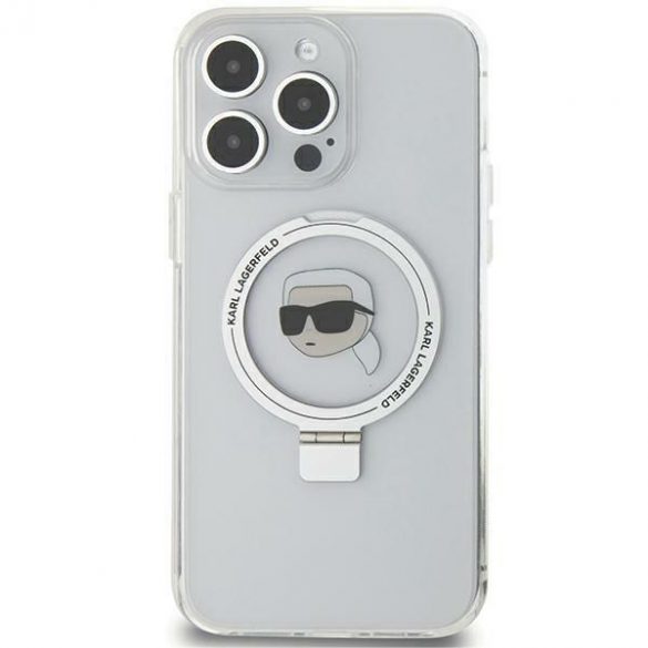 Karl Lagerfeld KLHMP15XHMRSKHH iPhone 15 Pro Max 6.7 biały/alb Hardcase Ring Stand Karl Head MagSafe"