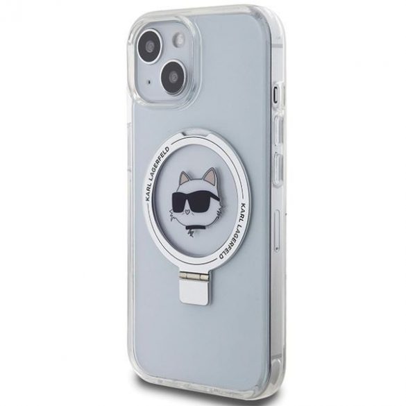 Karl Lagerfeld KLHMP15SHMRSCHH iPhone 15 / 14 / 13 6.1" biały/alb hardcase Ring Stand Choupette Head MagSafe