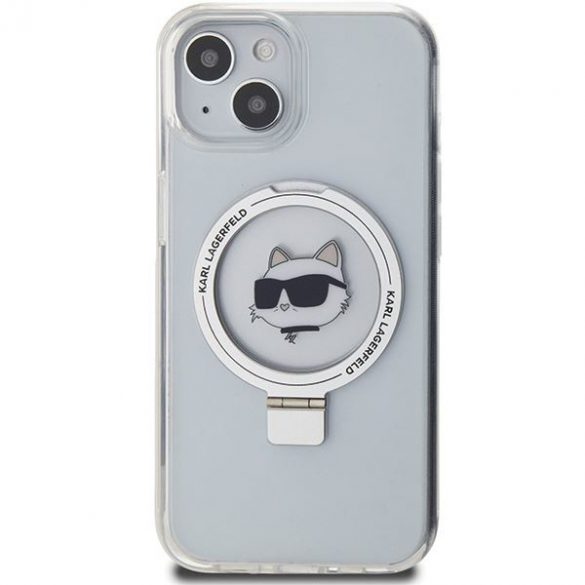 Karl Lagerfeld KLHMP15SHMRSCHH iPhone 15 / 14 / 13 6.1" biały/alb hardcase Ring Stand Choupette Head MagSafe