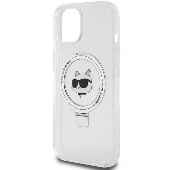 Karl Lagerfeld KLHMP15SHMRSCHH iPhone 15 / 14 / 13 6.1" biały/alb hardcase Ring Stand Choupette Head MagSafe