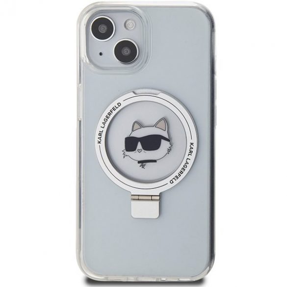 Karl Lagerfeld KLHMP15MHMRSCHH iPhone 15 Plus / 14 Plus 6.7" biały/alb hardcase Ring Stand Choupette Head MagSafe