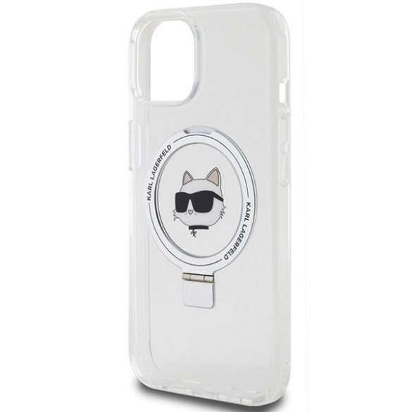 Karl Lagerfeld KLHMP15MHMRSCHH iPhone 15 Plus / 14 Plus 6.7" biały/alb hardcase Ring Stand Choupette Head MagSafe