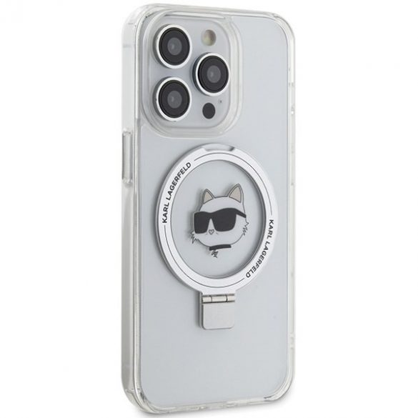 Karl Lagerfeld KLHMP15LHMRSCHH iPhone 15 Pro 6.1 biały/alb Hardcase Ring Stand Choupette Head MagSafe"