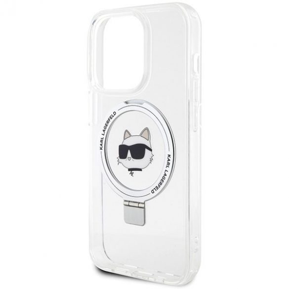 Karl Lagerfeld KLHMP15LHMRSCHH iPhone 15 Pro 6.1 biały/alb Hardcase Ring Stand Choupette Head MagSafe"