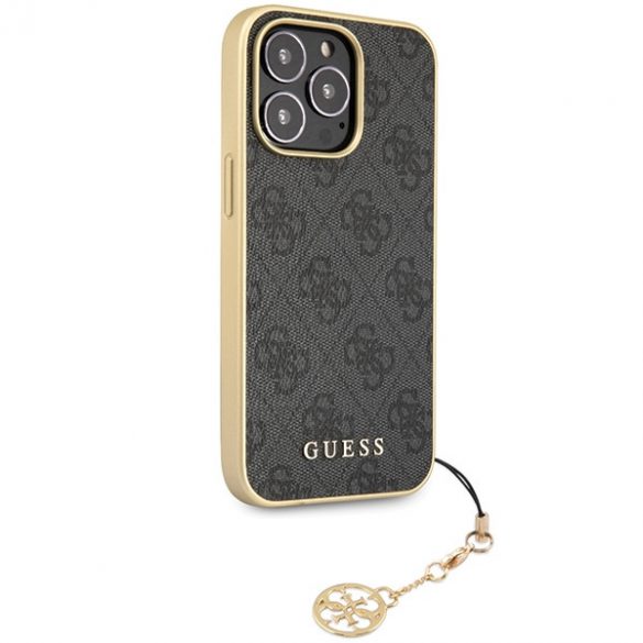 Guess GUHCP14LGF4GGR iPhone 14 Pro 6,1 husă rigidă szary/gri 4G Charms Collection"