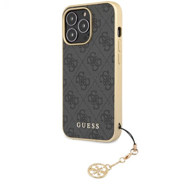 Guess GUHCP14XGF4GGR iPhone 14 Pro Max 6,7 szary/gri husă rigidă 4G Charms Collection"