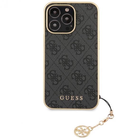 Guess GUHCP14XGF4GGR iPhone 14 Pro Max 6,7 szary/gri husă rigidă 4G Charms Collection"