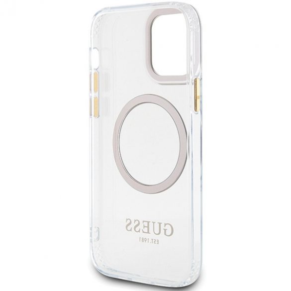 Guess GUHMP12MHTRMD iPhone 12/12 Pro 6,1 zloty/auriu husă rigidă Metal Outline Magsafe"