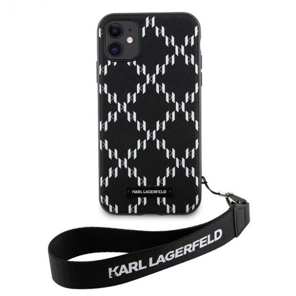 Karl Lagerfeld KLHCN61SAKLMBSK iPhone 11 / Xr 6.1 carcasă rigidă/neagră Monogram Losange Saffiano"