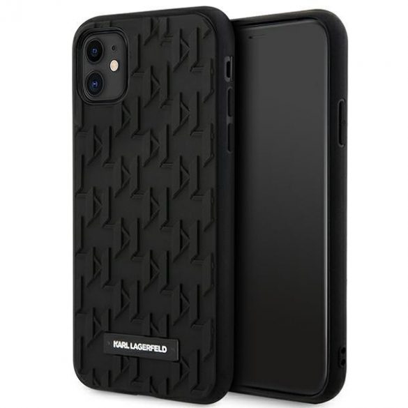 Karl Lagerfeld KLHCN61RUPKLPK iPhone 11 / Xr 6.1 hard Husă negru / negru 3D Monogram"