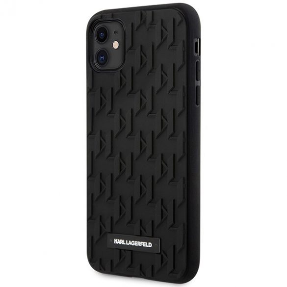 Karl Lagerfeld KLHCN61RUPKLPK iPhone 11 / Xr 6.1 hard Husă negru / negru 3D Monogram"