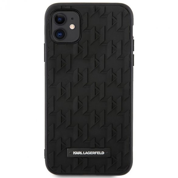 Karl Lagerfeld KLHCN61RUPKLPK iPhone 11 / Xr 6.1 hard Husă negru / negru 3D Monogram"