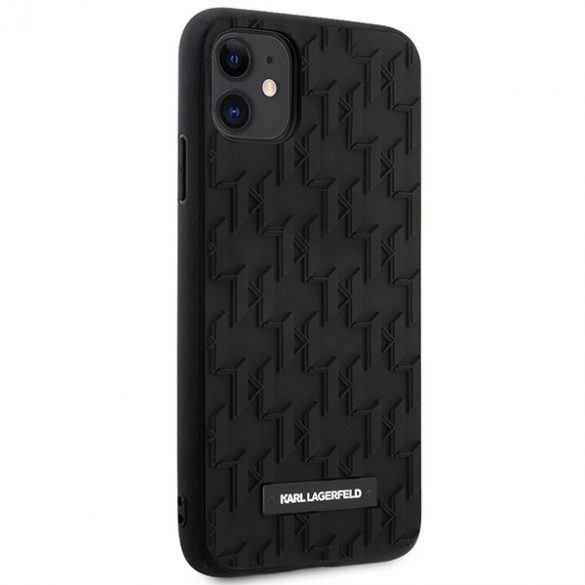 Karl Lagerfeld KLHCN61RUPKLPK iPhone 11 / Xr 6.1 hard Husă negru / negru 3D Monogram"