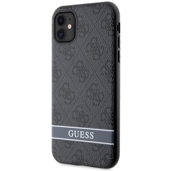 Guess GUHCN61P4SNK iPhone 11 / Xr gri/gri hard Husă 4G Stripe