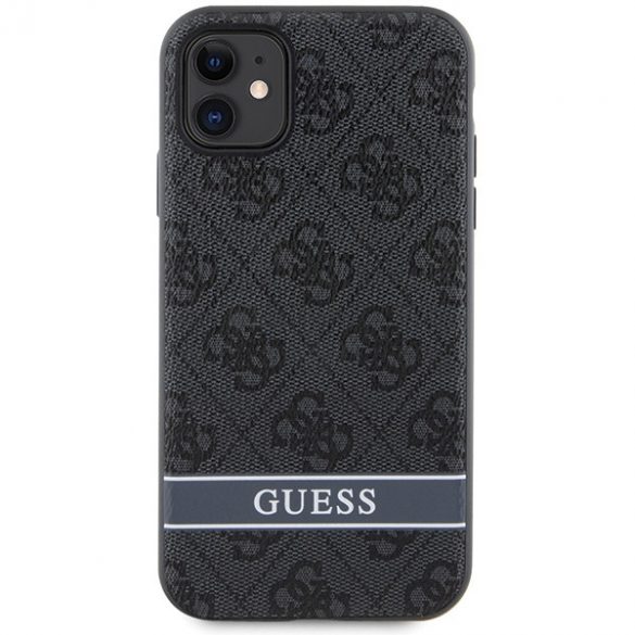 Guess GUHCN61P4SNK iPhone 11 / Xr gri/gri hard Husă 4G Stripe