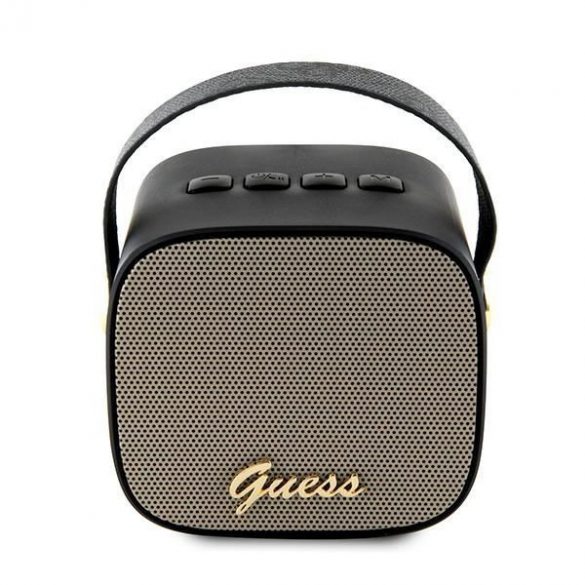 Guess Difuzor Bluetooth GUWSB2P4SMK Mini difuzor negru/negru 4G Leather Script Logo cu curea