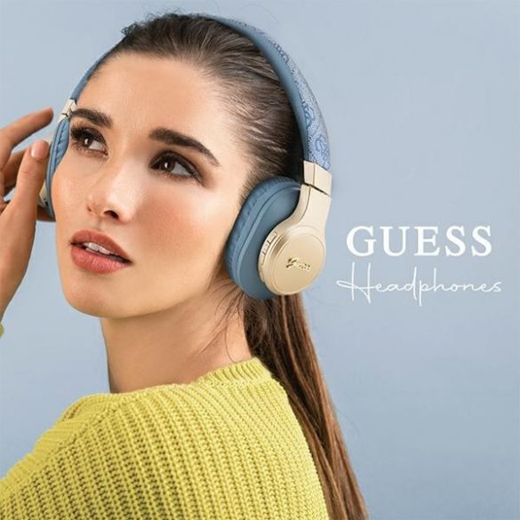 Căști Guess Bluetooth in-ear GUBH604GEMB albastru/albastru4G Script