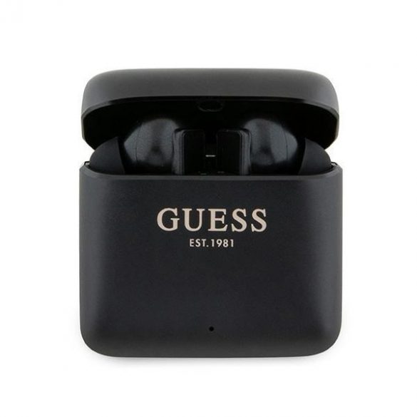 Guess słuchawki Bluetooth GUTWSSU20ALEGK TWS + stacja dokująca czarny/black Logo imprimat