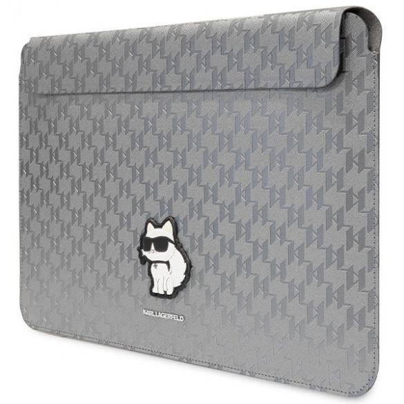 Mânecă Karl Lagerfeld KLCS14SAKHPCG 14 srebrny/argintiu Saffiano Monogram Choupette"