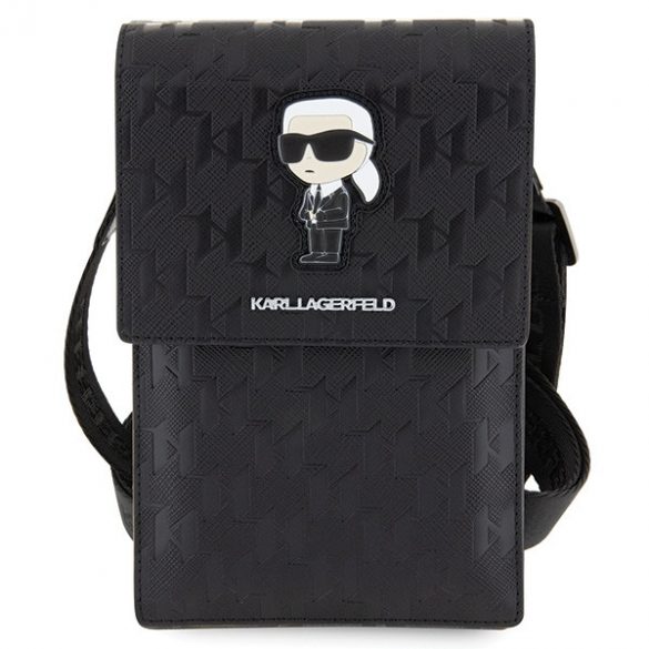 Karl Lagerfeld Geantă  KLWBSAKHPKK negru/negru Saffiano Monogram Ikonik