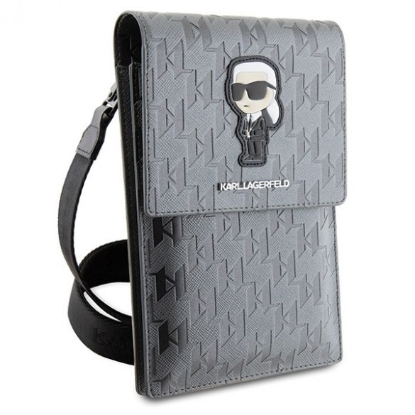 Karl Lagerfeld Torebka KLWBSAKHPKG srebrny/argintiu Saffiano Monogram Ikonik