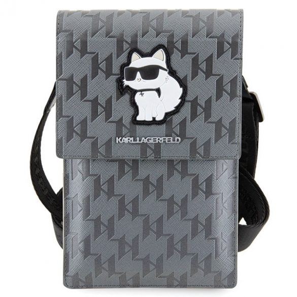 Karl Lagerfeld Geantă  KLWBSAKHPCG srebrny/silver Saffiano Monogram Choupette